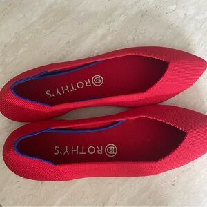 Rothy’s The Point in Chili Red Women’s Size 9.5 New